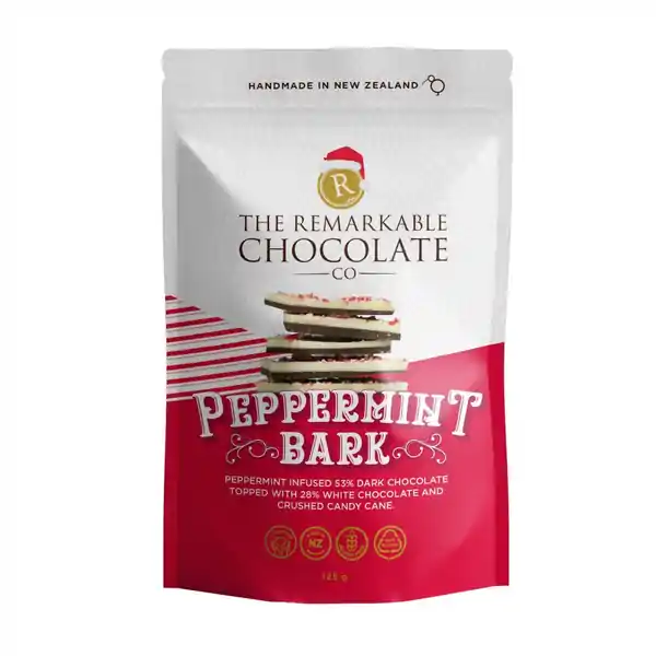Remarkable Chocolate Bark Peppermint Bark 125g (12)