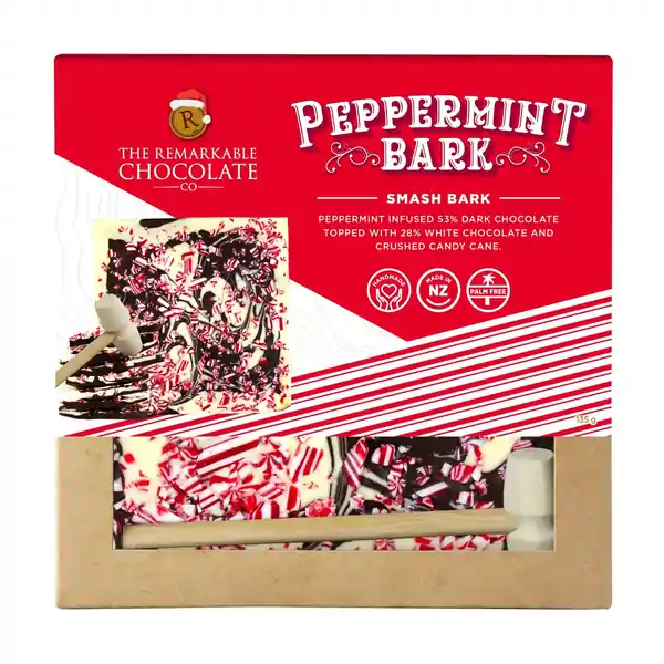 Remarkable Chocolate Smash Bark Peppermint Bark 135g (10)