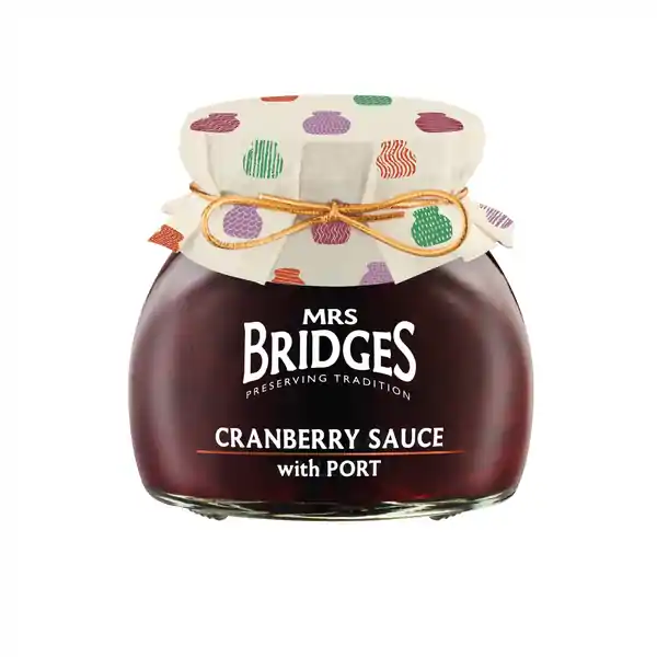 Mrs Bridges Cranberry Sauce with Port 340g (6)
