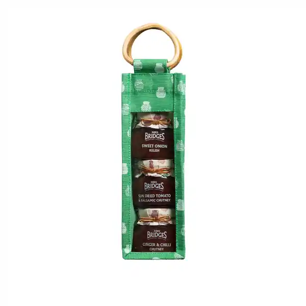 Mrs Bridges Condiment Triple Jar Juco Bag Green 3 x 113g (6)