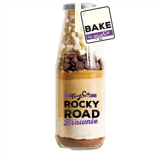 Bake by Treat Co Milk Bottle Rocky Road Brownie Mix 430g (6)