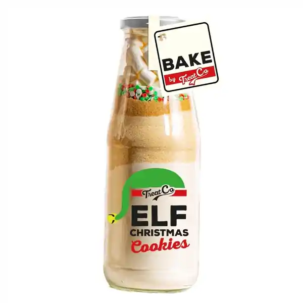 Bake by Treat Co Milk Bottle Elf Christmas Cookies Mix 530g (6)