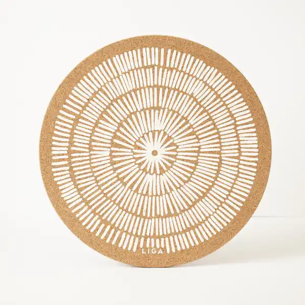 LL Cork Placemat Sandy Lines - White  (6)