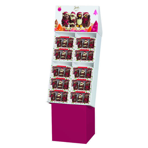 Hamlet Winter Figures Mix 3 x 55g UTZ Santa/Jules/Snowy Display Stand of 30