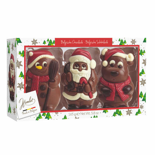 Hamlet X-mas Figures Deco 3x55g UTZ Snowman/Santa/Elk