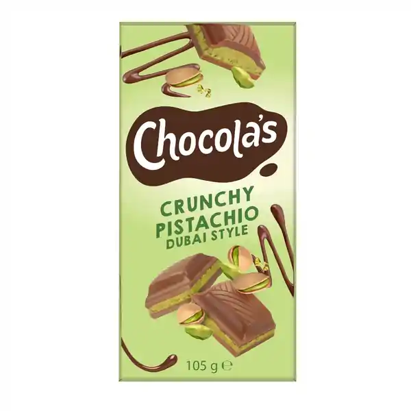Hamlet Chocolas Bar - Crunchy Pistachio Dubai Style 105g (30)
