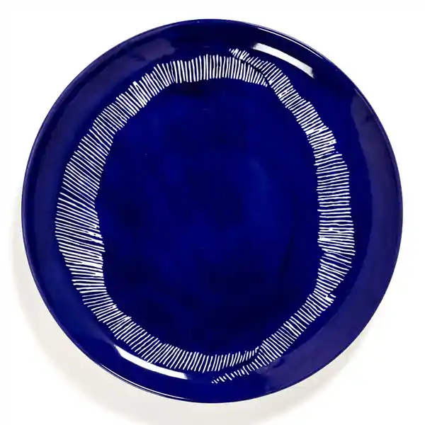Ottolenghi Plate L Blue with White Stripes FEAST (2)