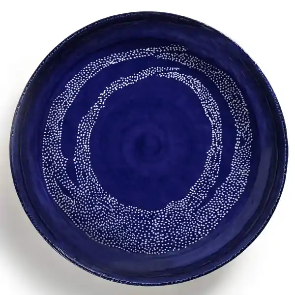 Ottolenghi Serving Bowl M Blue with White Dots FEAST (1)