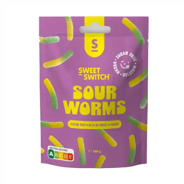 Sweet-Switch Sour Worms 100g (10)