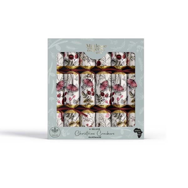 Mistletoe & Merry Deluxe - Bloom Butterfly Florals Crackers