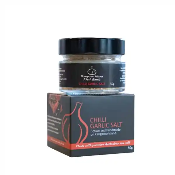 Kangaroo Island Fresh Garlic - Chilli Garlic Salt Flakes 50g (12)
