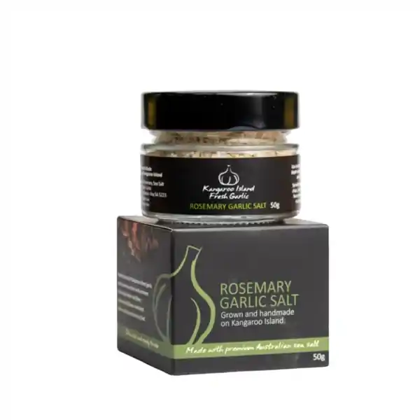 Kangaroo Island Fresh Garlic - Rosemary Garlic Salt Flakes 50g (12)