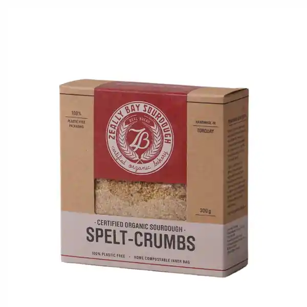 Zeally Bay Sourdough Certified Organic Spelt Crumbs 300g (12)