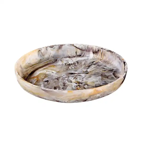 Nashi Home Round Platter Medium-Mocha  (1)