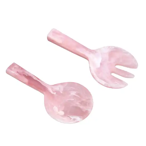 Nashi Home Short Handle Salad Servers 2pc-Pink  (1)