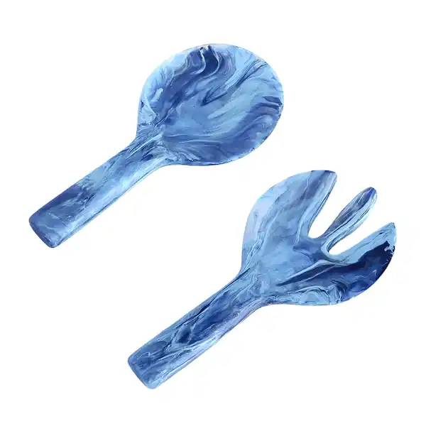 Nashi Home Short Handle Salad Servers 2pc-Denim  (1)