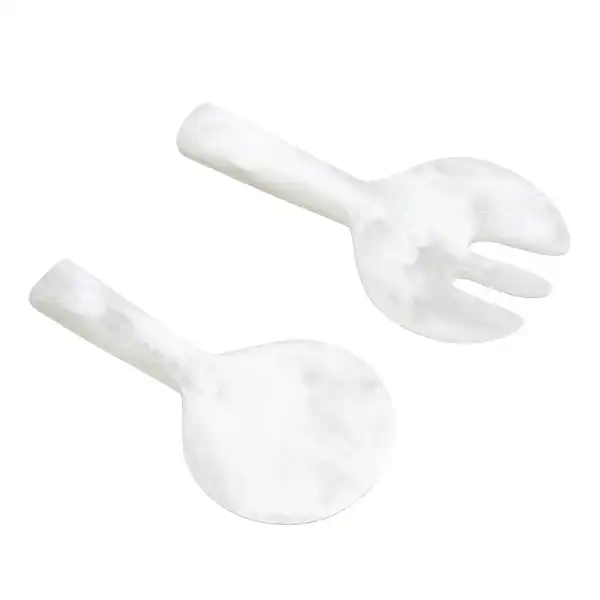 Nashi Home Short Handle Salad Servers 2pc-White  (1)