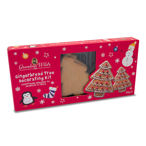 Grandma Wild\'s Gingerbread Christmas Tree Biscuits Decorating Kit