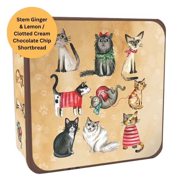 Grandma Wild's Embossed Cats in Jumpers Tin 160g (6)