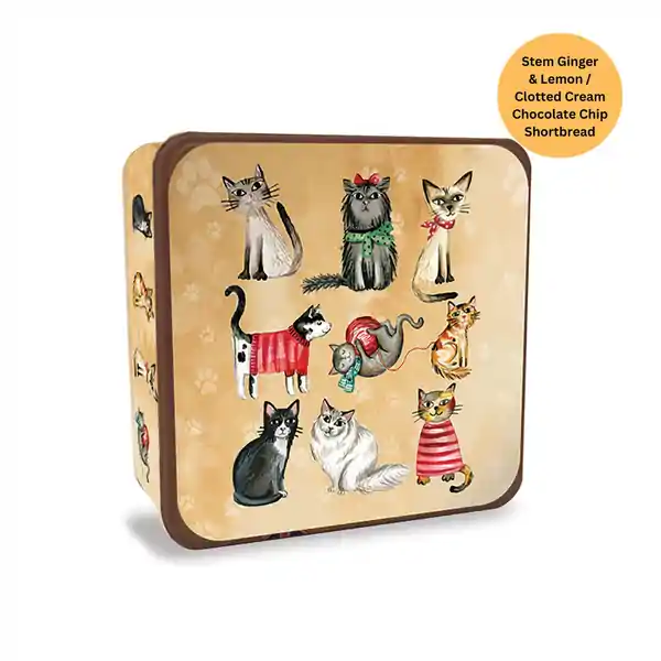 Grandma Wild's Embossed Cats in Jumpers Tin 160g (6)
