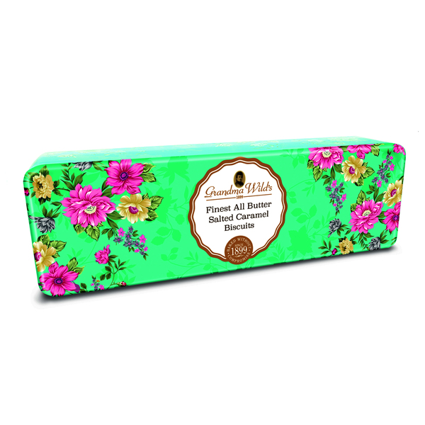 Grandma Wild's Victorian Floral All Butter Salted Caramel Tin 150g (12)