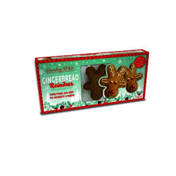 Grandma Wild's Gingerbread Reindeer Biscuits Decorating Kit 99g (10)