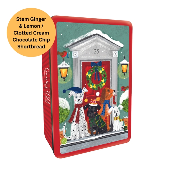 Grandma Wild's Embossed Snowy Dogs on Doorstep 300g (6)