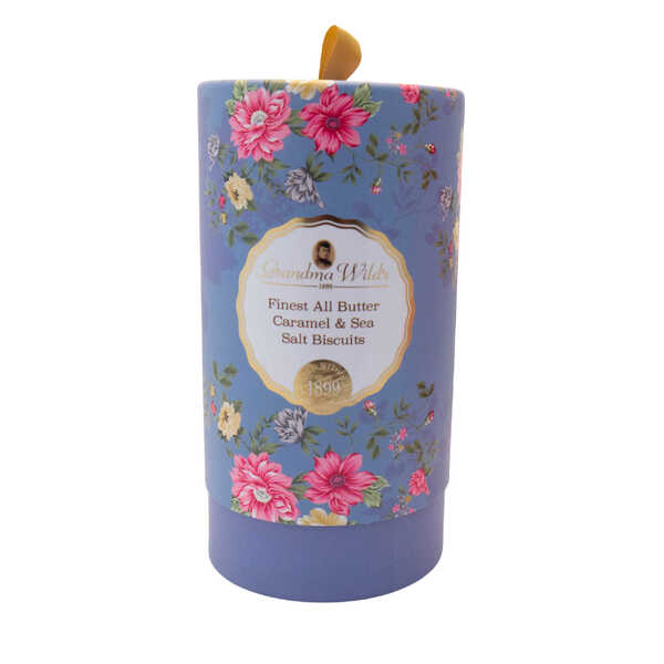 Grandma Wild's - Victorian Floral Buttery Salted Caramel Biscuit Tube 150g 