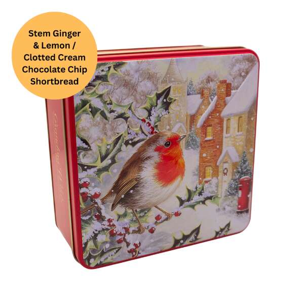 Grandma Wild's Snowy Robin Square Tin 160g (6)