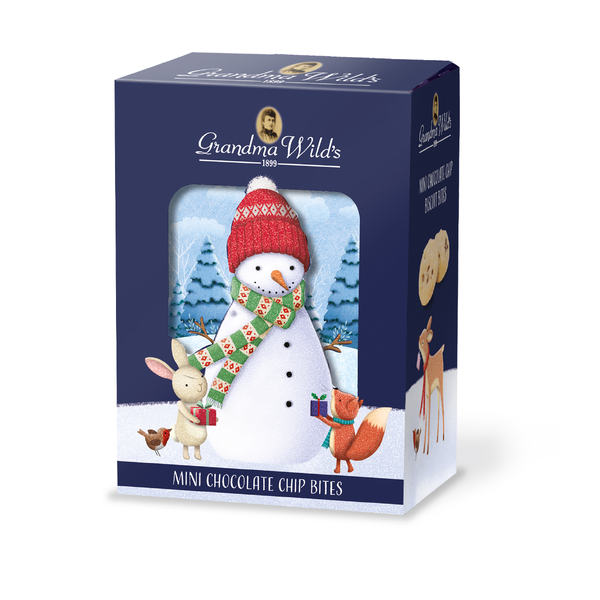 Grandma Wild's 3D Snowman Box Mini Chocolate Chip Bites 150g (12)