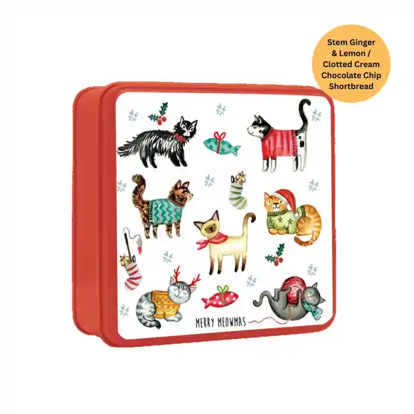 Grandma Wild's Embossed Merry Meowmas Tin 160g (6)