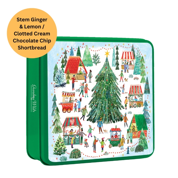 Grandma Wild's Embossed Christmas Village Market Tin 160g (6)