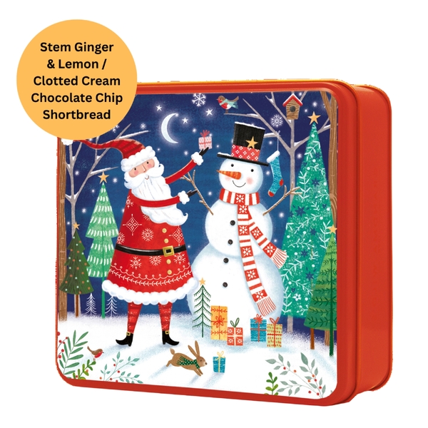 Grandma Wild's Embossed Santa & Snowman Character Tin 160g (6)