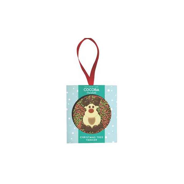 Cocoba Christmas Reindeer Milk Chocolate Tree Hanger 50g (12)