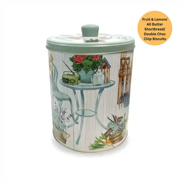 Grandma Wild's Embossed Garden Retreat Barrel Tin 300g (6)
