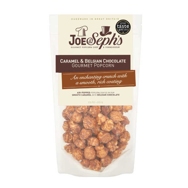 Joe & Sephs - Pouch - Caramel & Belgian Chocolate Gourmet Popcorn 75g 