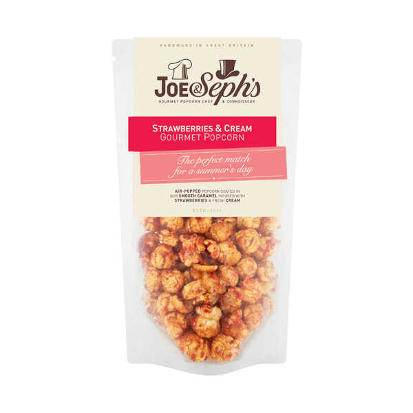 Joe & Sephs - Pouch - Strawberry & Cream Gourmet Popcorn 80g 