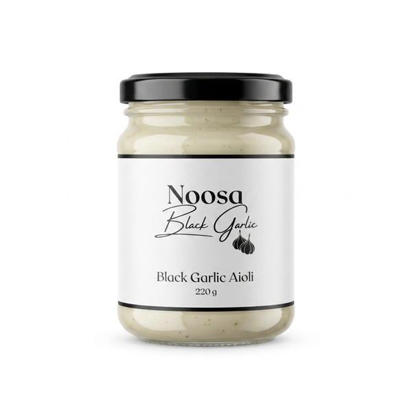 Noosa Black Garlic - Black Garlic Aioli 220g (6)