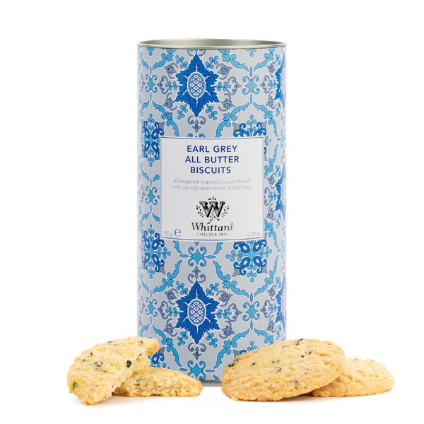 Whittard TD Biscuits - Earl Grey All Butter Biscuits Tin