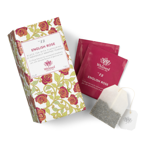 Whittard TD Box 25 Teabags - English Rose 50g (12)