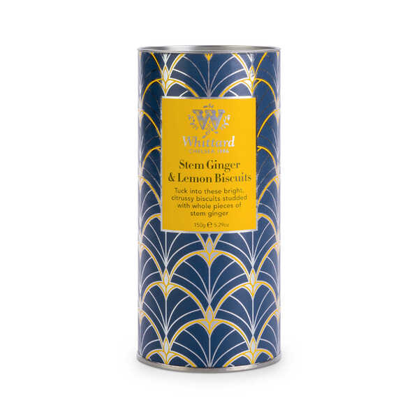Whittard Stem Ginger & Lemon Biscuit Tube 150g (12)
