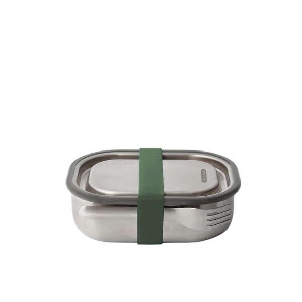 Black+Blum Lunch Box .6L Stainless Steel Olive (3)