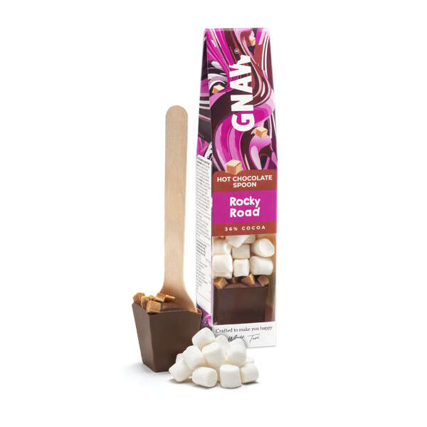 GNAW Hot Chocolate Spoon Rocky Road Milk Chocolate 40g (15)
