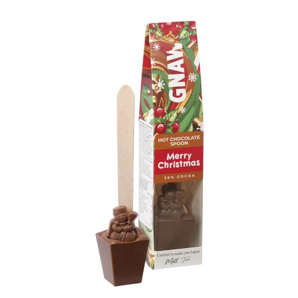 GNAW Hot Chocolate Spoon Merry Christmas Milk Chocolate 40g (15)