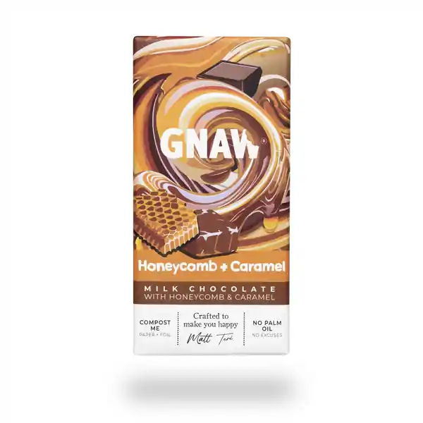 GNAW Honeycomb & Caramel Milk Chocolate 80g (15)