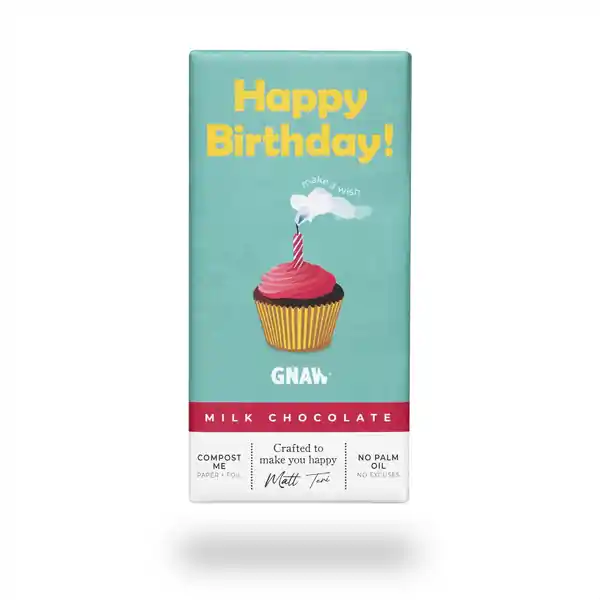 GNAW Happy Birthday Milk Chocolate 80g (15)