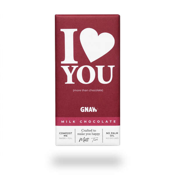 GNAW I Love You Milk Chocolate 80g (15)
