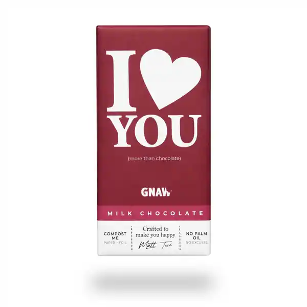 GNAW I Love You Milk Chocolate 80g (15)