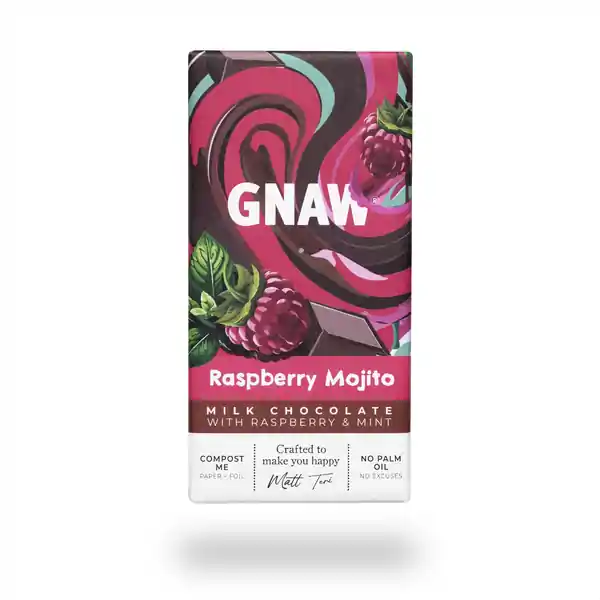 GNAW Raspberry Mojito Milk Chocolate 80g (15)