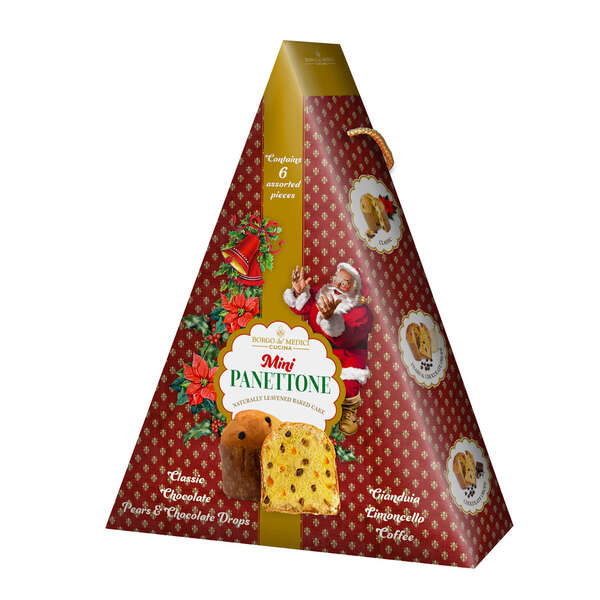 Borgo de Medici Assortment of 6 Mini Panettone Cakes in Gift Box 600g (4)